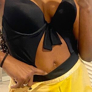 Adore Me Black Cutout Bra